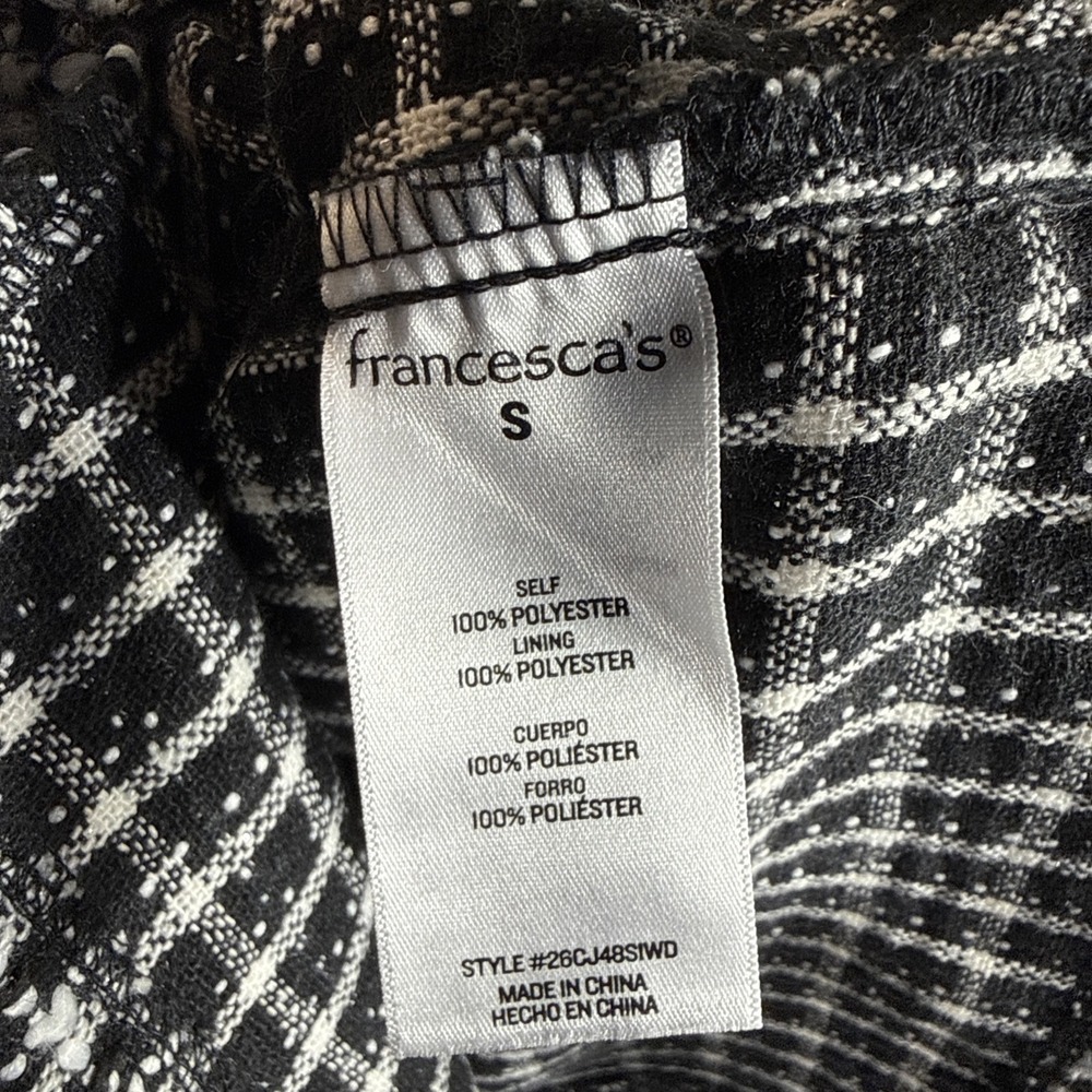 Miami Black & White Sheath Mini Dress WMN Small Y2K Preppy City Girl Tweed NWT - Picture 11 of 14